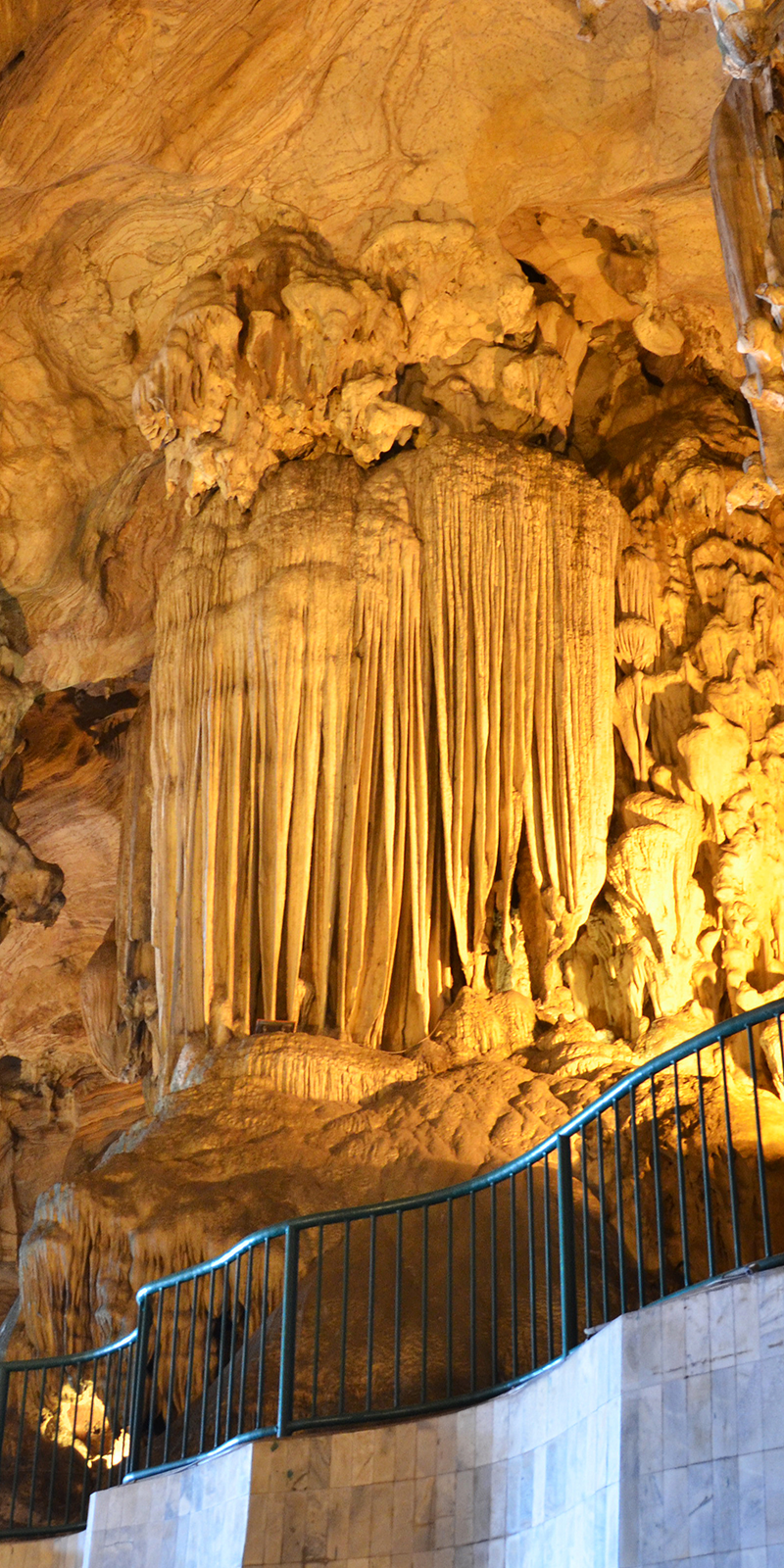 Beautiful limestone formations in Kek Lok Tong cave in Perak